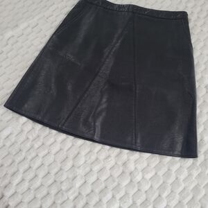 Zara Black Leather Mini Skirt Size Medium